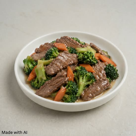 Stir-Fried Beef with Broccoli (百加利牛肉)